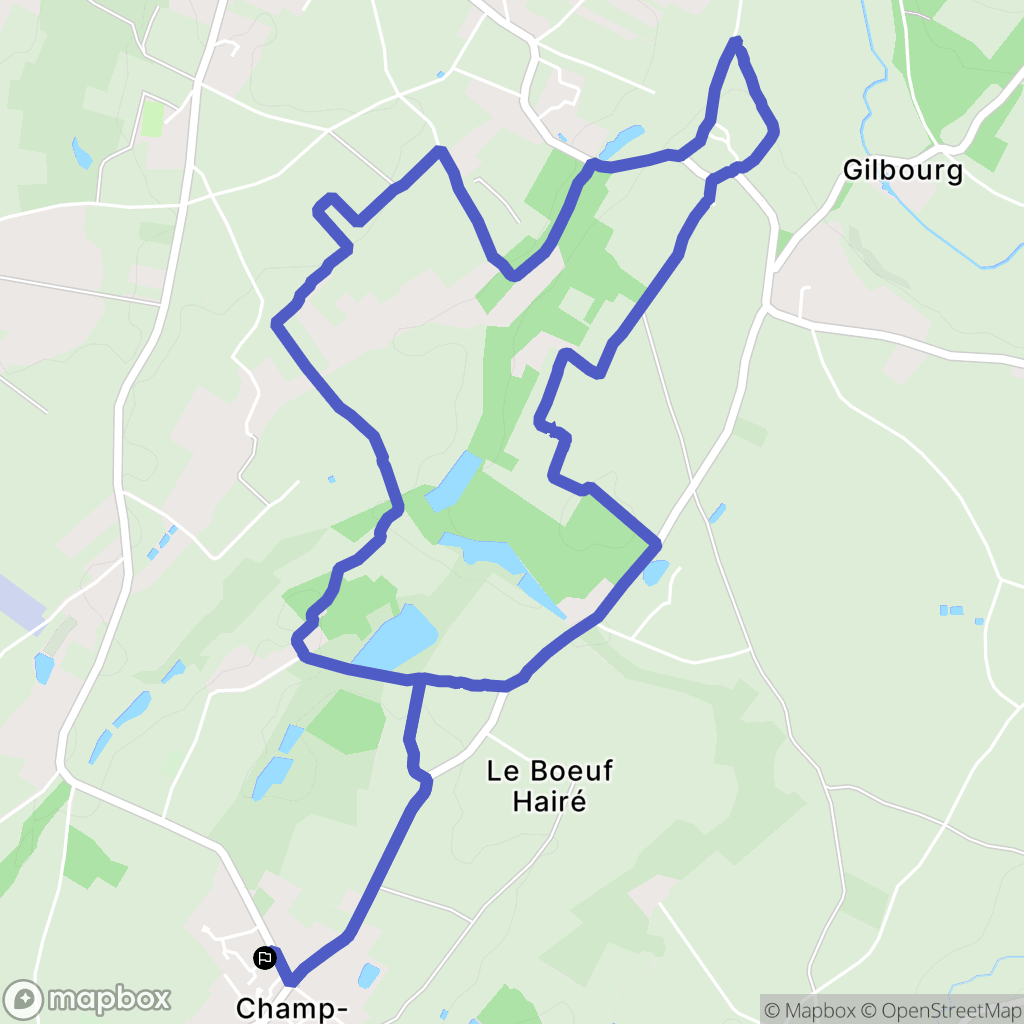 Bellevigne-en-Layon : carte du parcours de randonnée - France