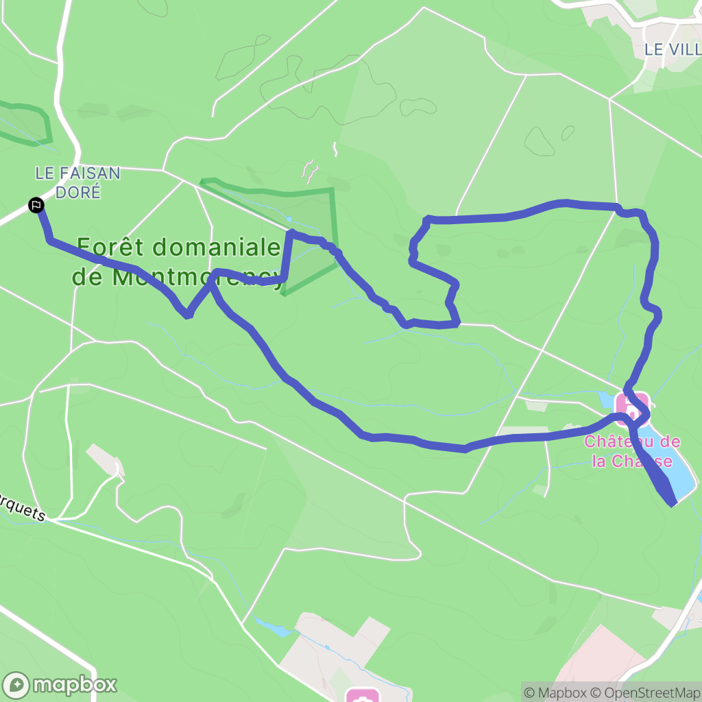 Saint-Prix : carte du parcours de randonnée - France