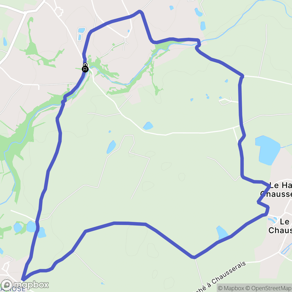 Faye-l'Abbesse : carte du parcours de randonnée - France