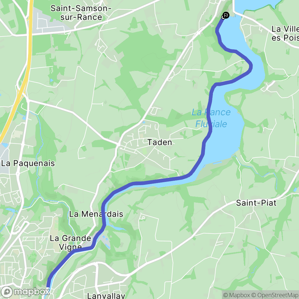 Saint-Samson-sur-Rance : carte du parcours de randonnée - France