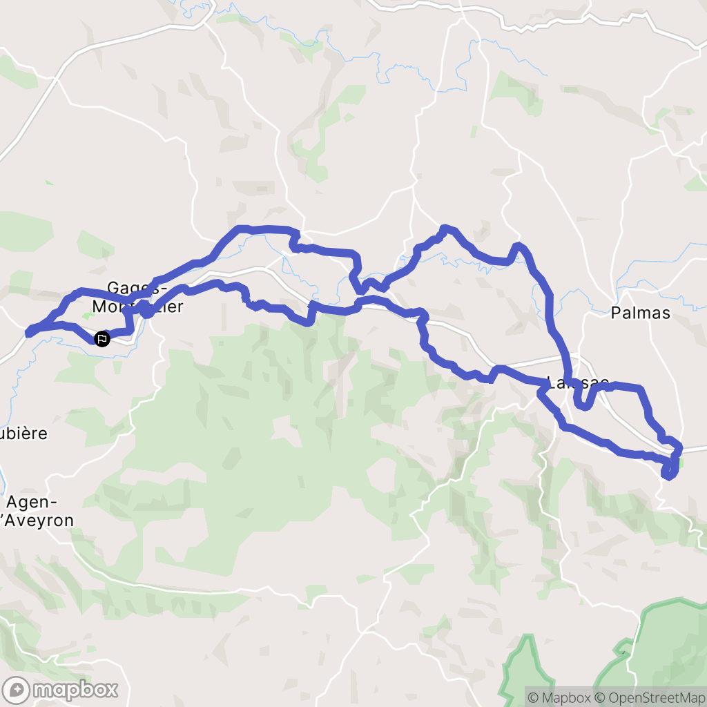 Montrozier : carte du parcours de randonnée - France