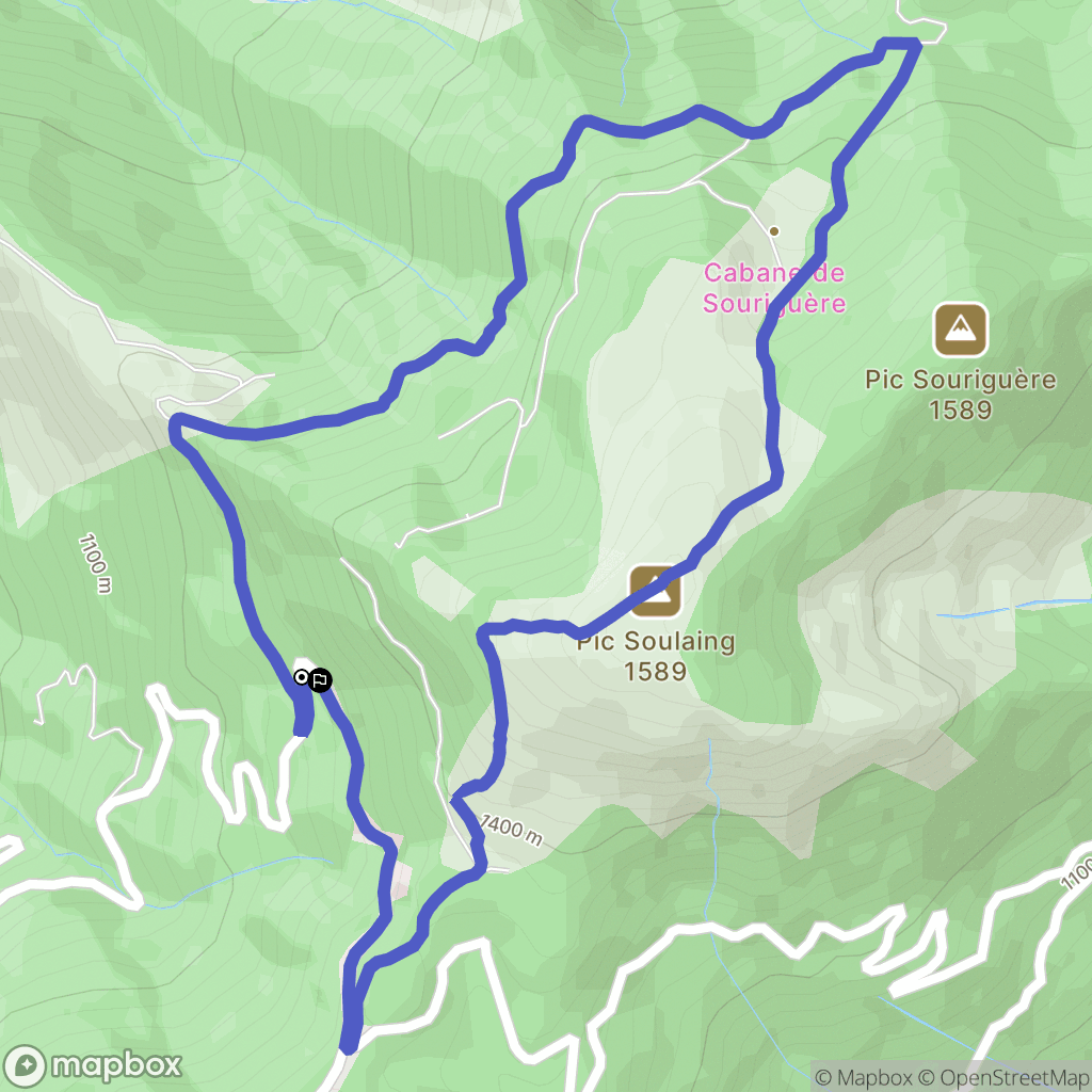 Arette : carte du parcours de randonnée - France