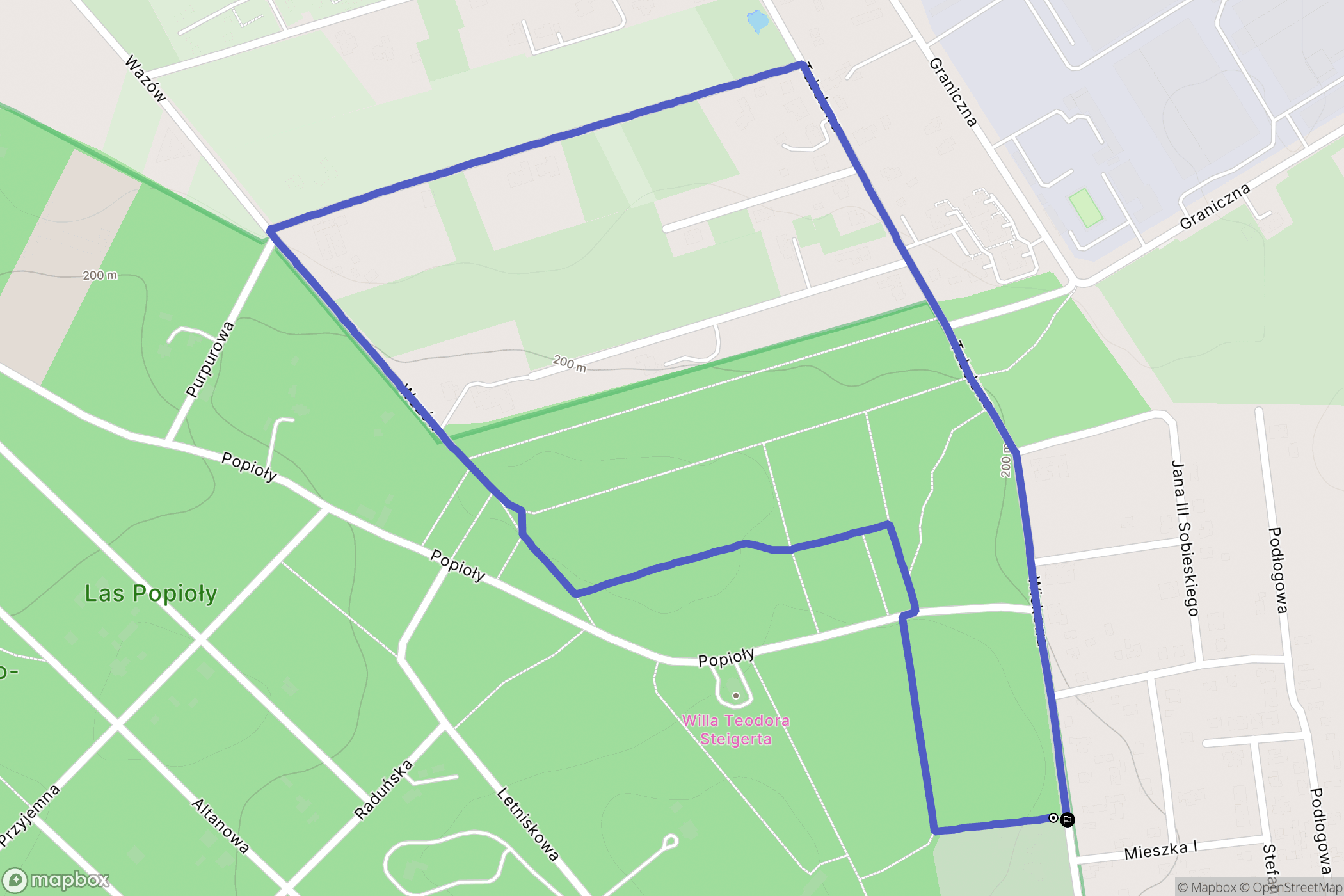 Łódź: mapa trasy - Poland