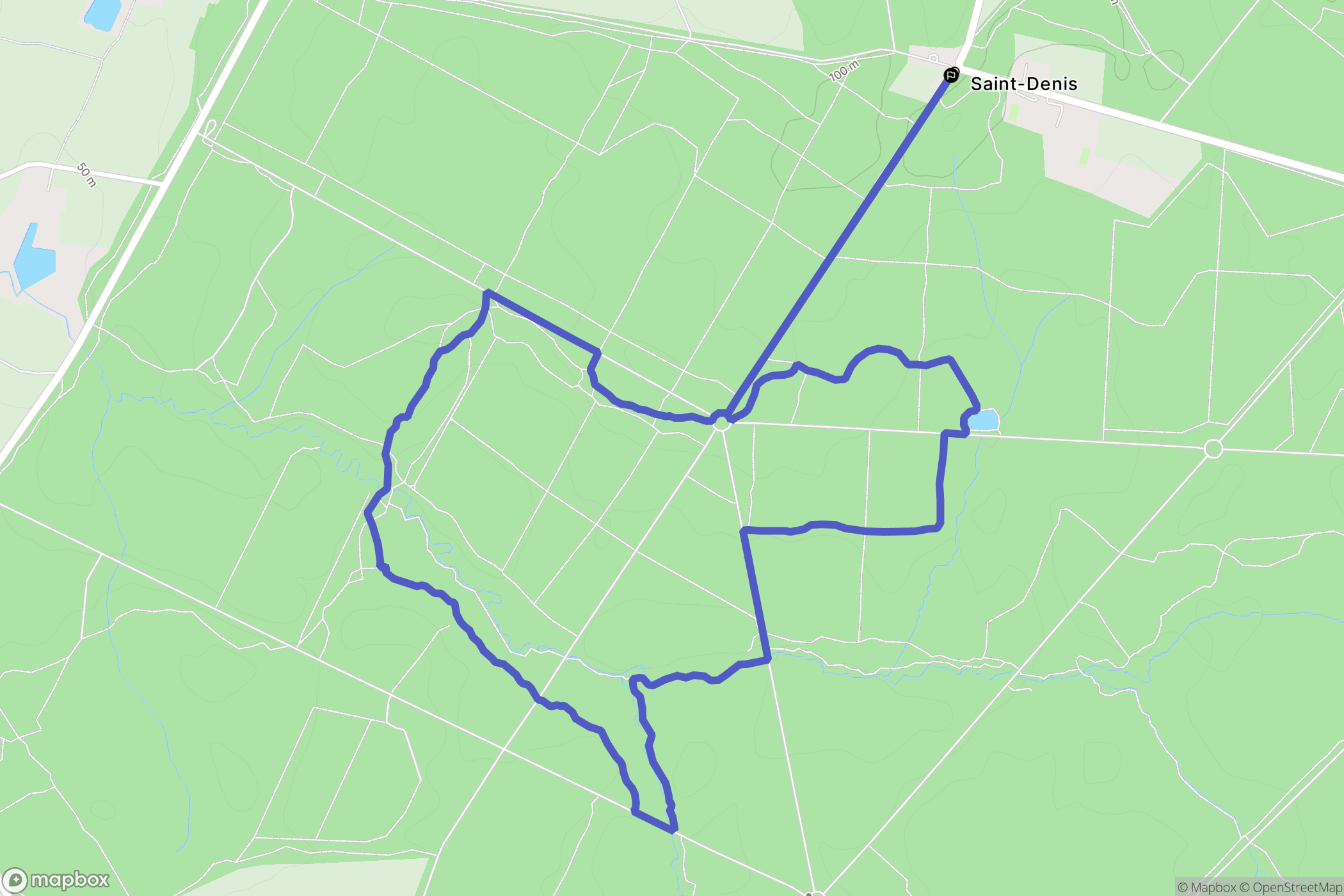 Liffré : carte du parcours de randonnée - France