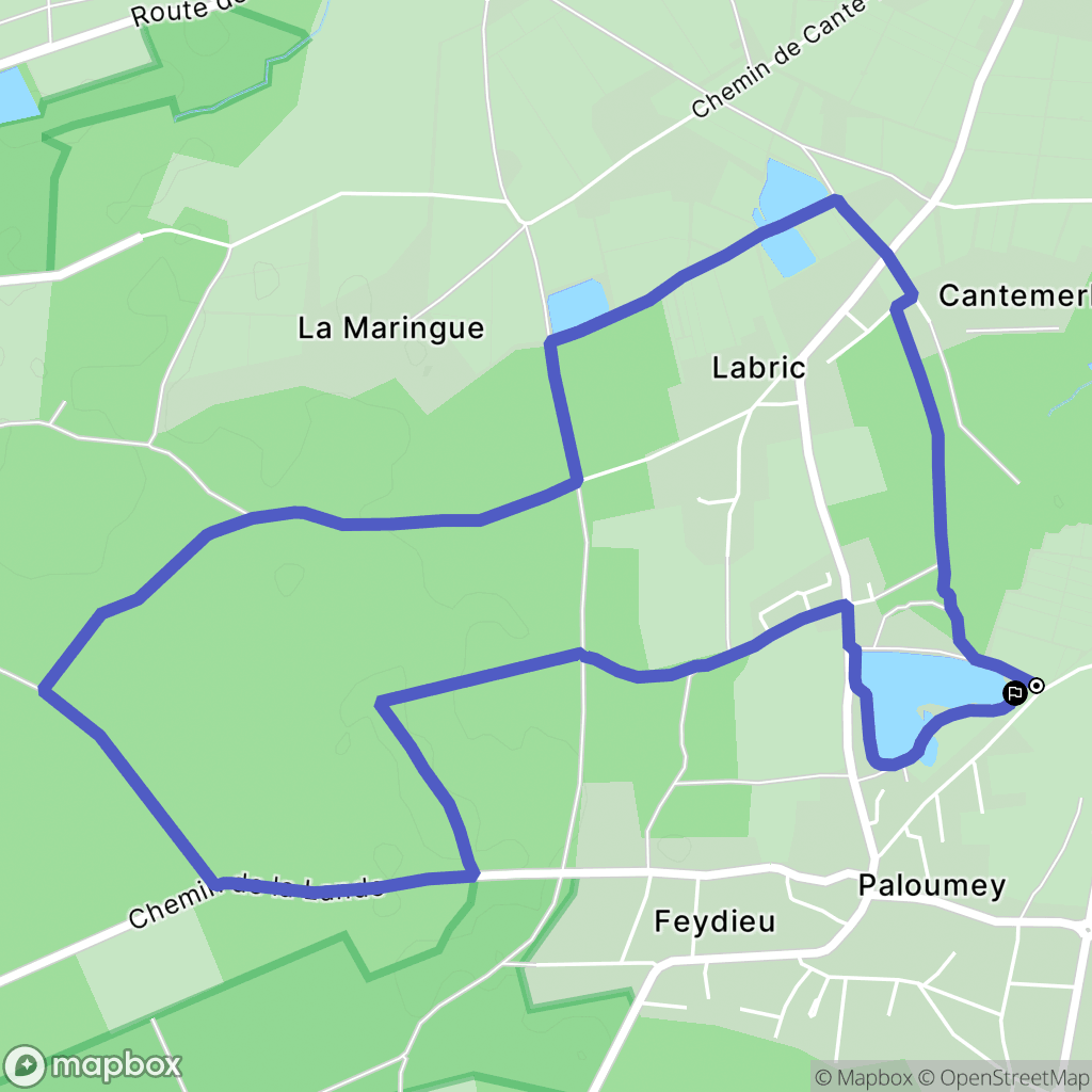 Ludon-Médoc : carte du parcours de randonnée - France