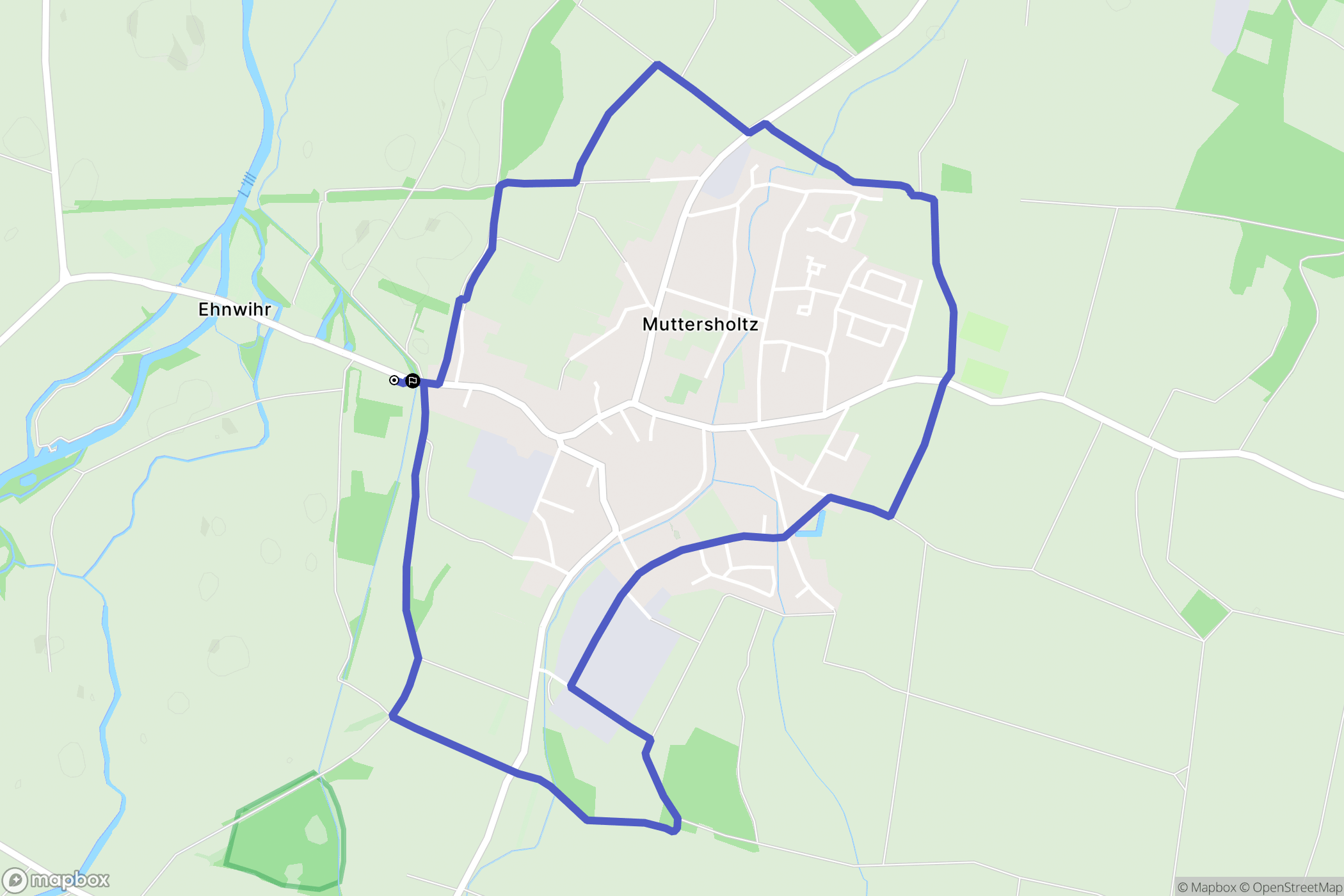 Muttersholtz : carte du parcours de randonnée - France
