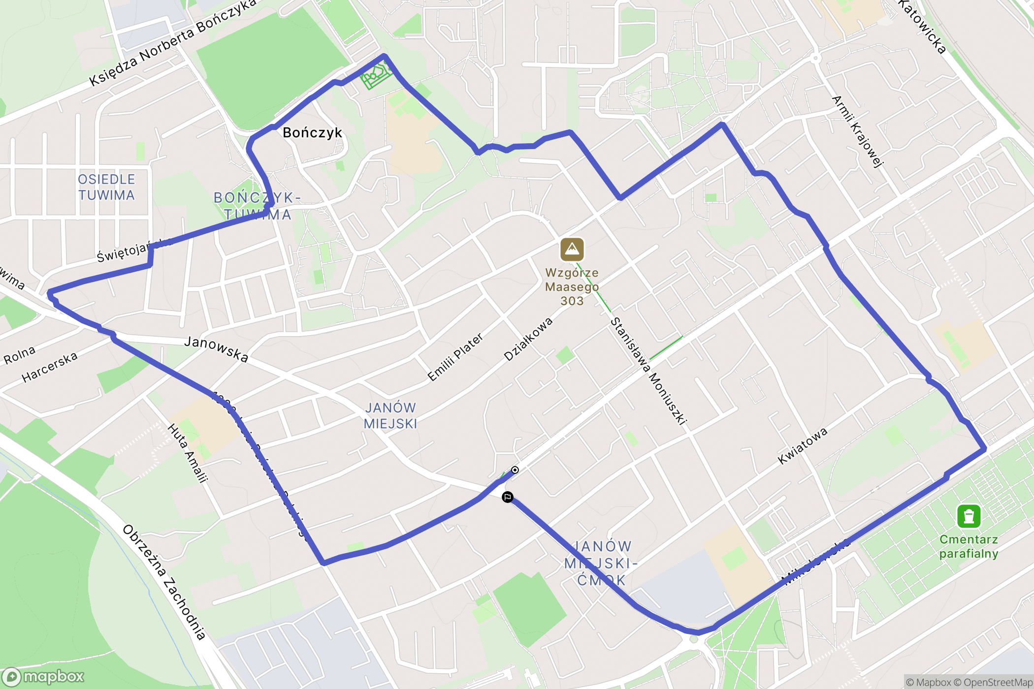 Mysłowice: mapa trasy - Poland
