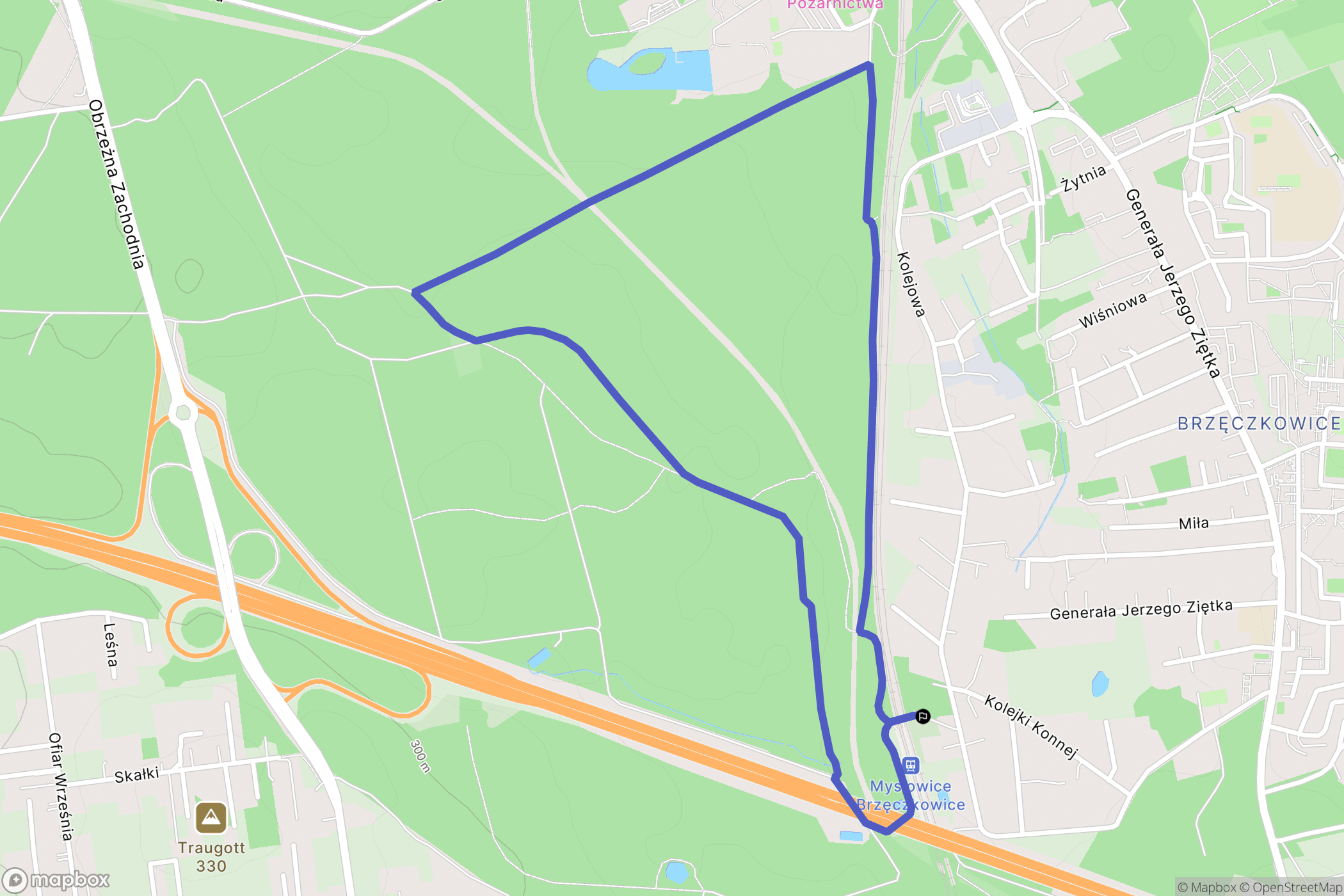 Mysłowice: mapa trasy - Poland