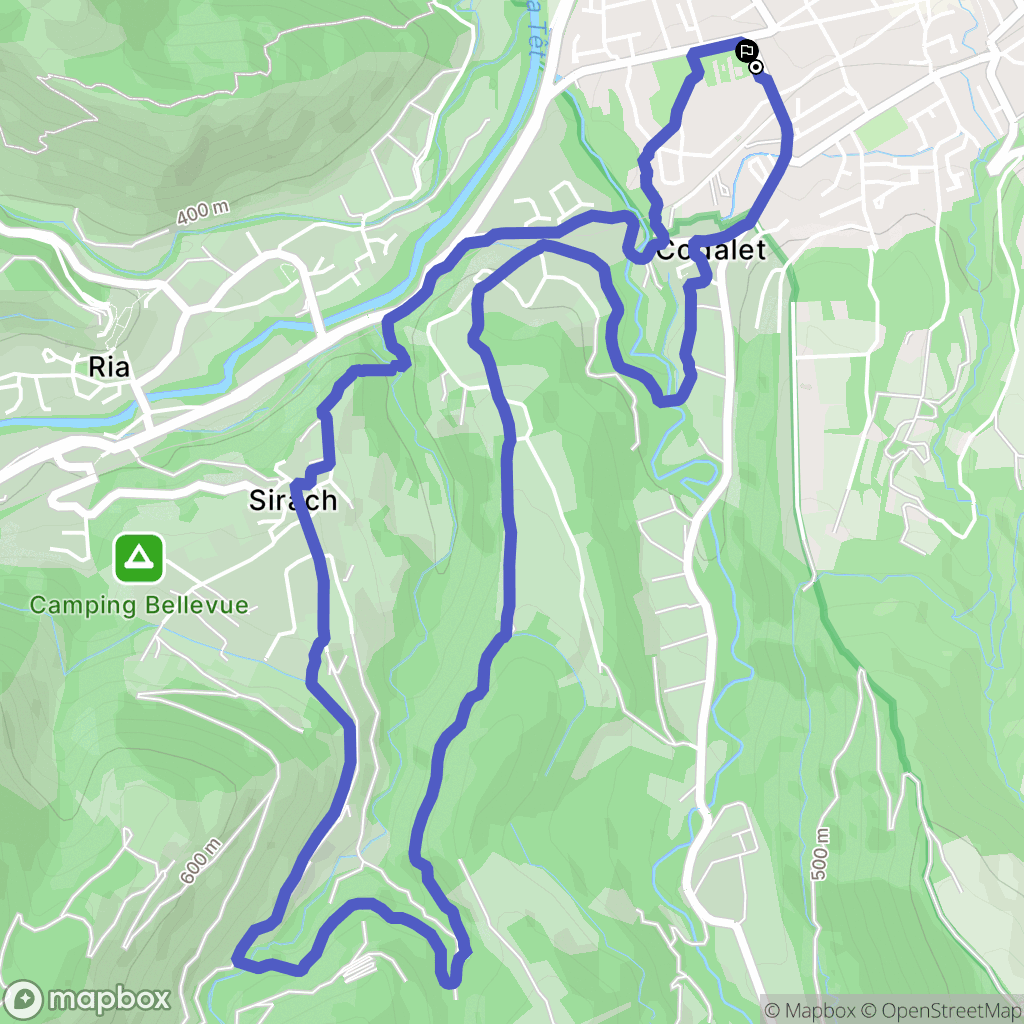 Prades : carte du parcours de randonnée - France