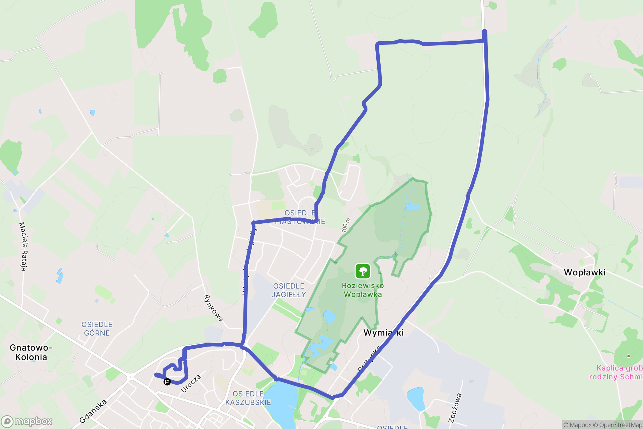 Kętrzyn: mapa trasy - Poland