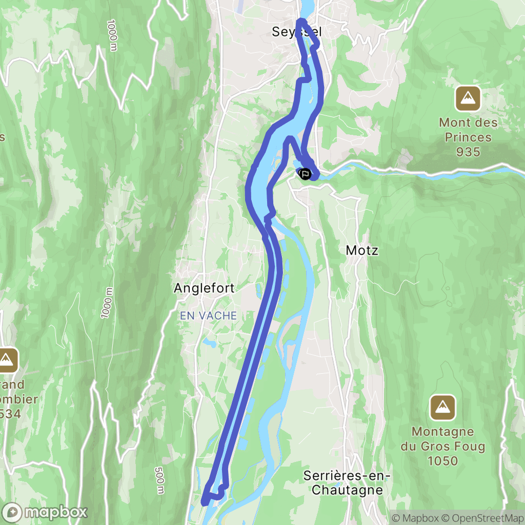 Motz : carte du parcours de randonnée - France