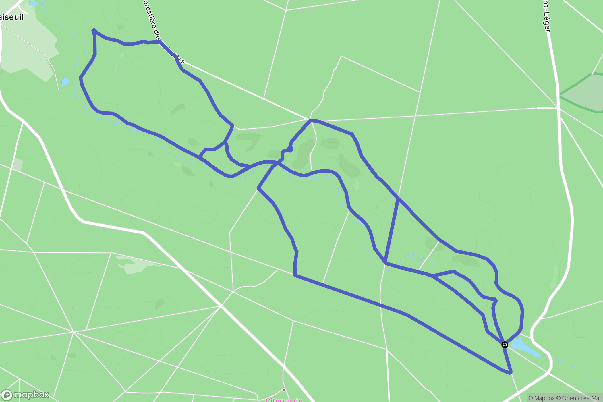Saint-Léger-en-Yvelines : carte du parcours de randonnée - France