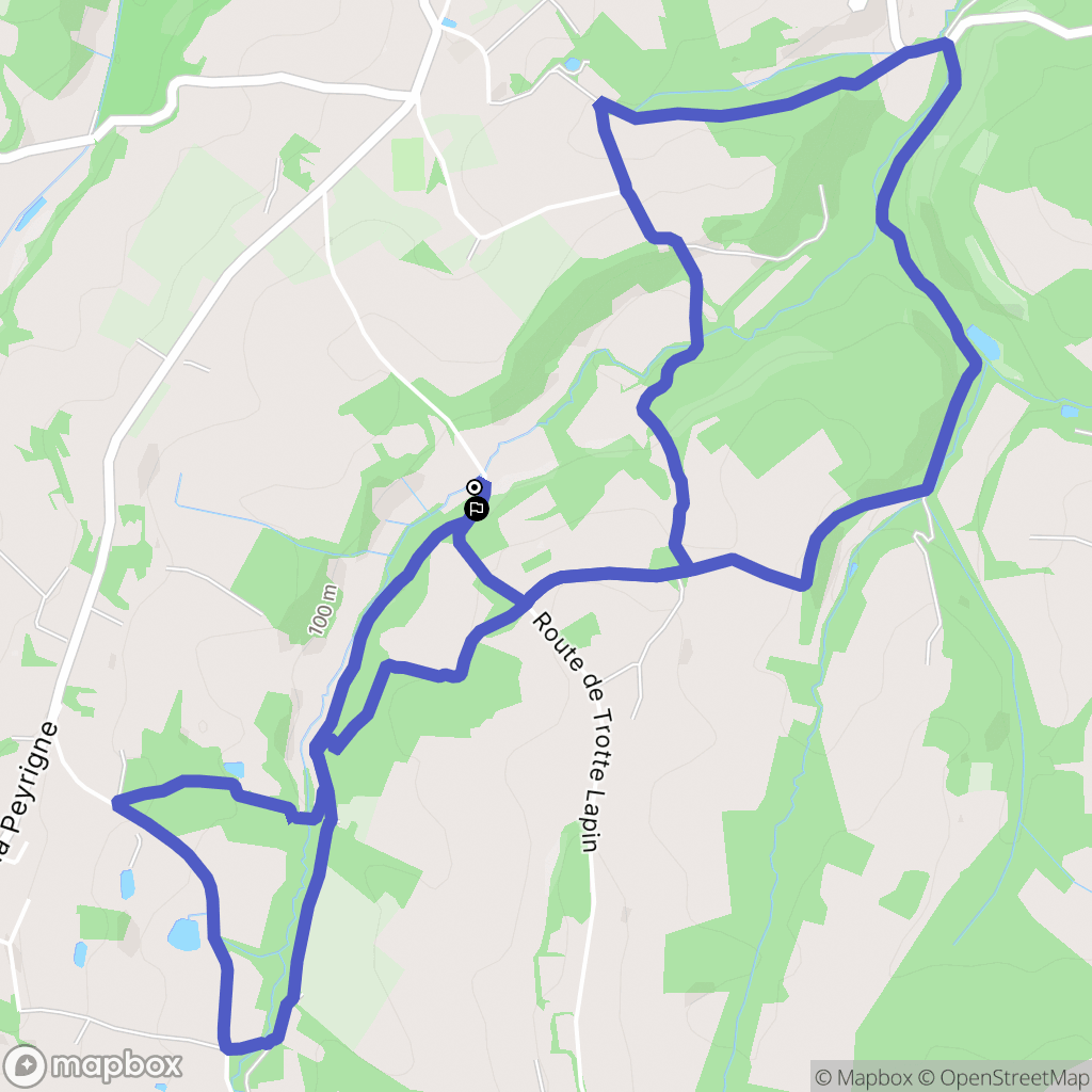 Moirax : carte du parcours de randonnée - France