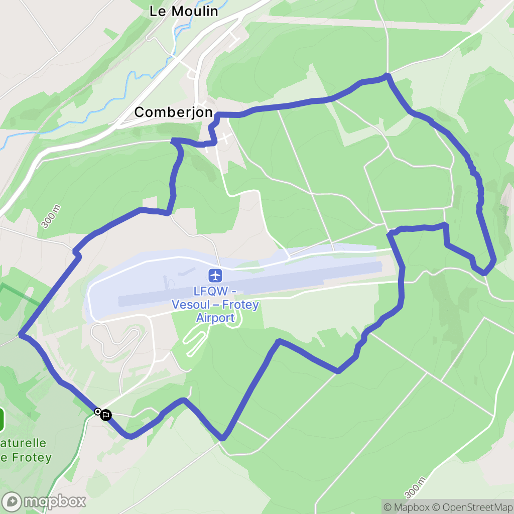Frotey-lès-Vesoul : carte du parcours de randonnée - France
