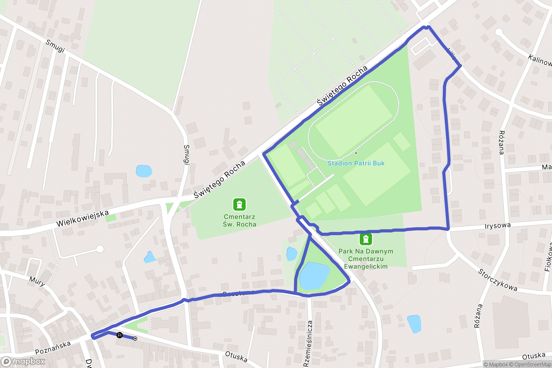 Buk: mapa trasy - Poland