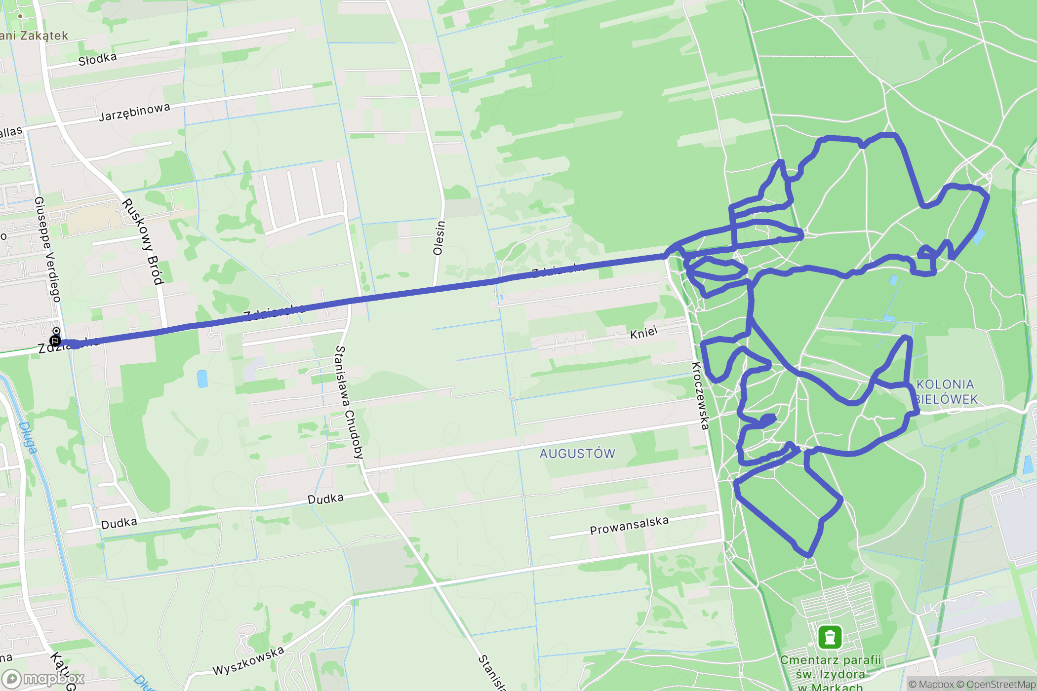 Warszawa: mapa trasy - Poland