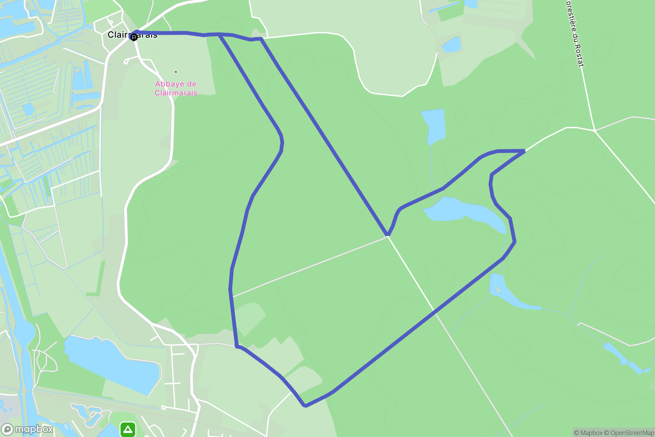 Clairmarais : carte du parcours de randonnée - France