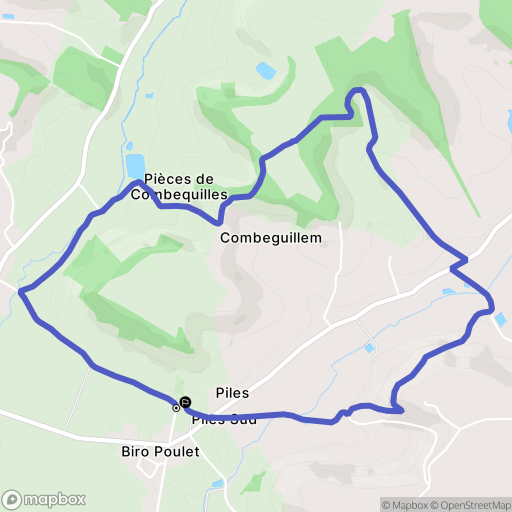 Castelculier : carte du parcours de randonnée - France