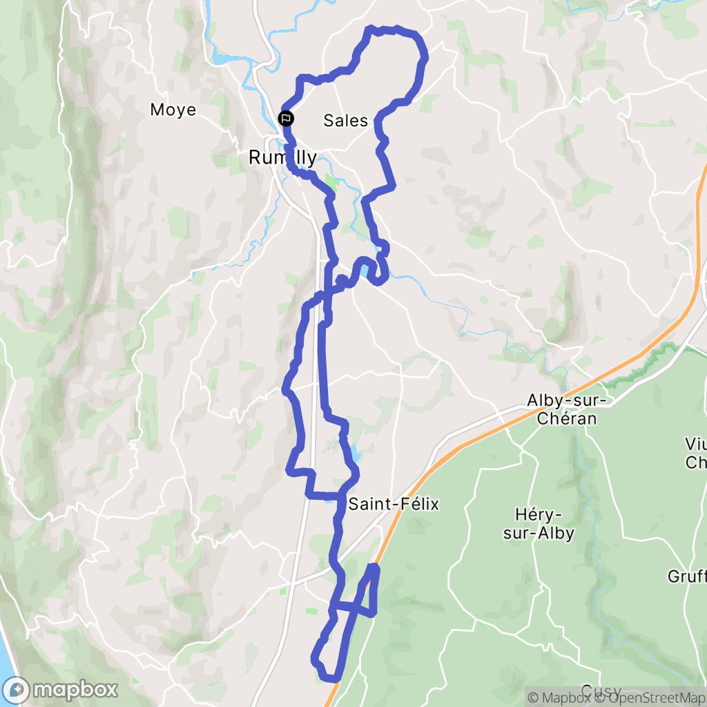 Rumilly : carte du parcours de randonnée - France