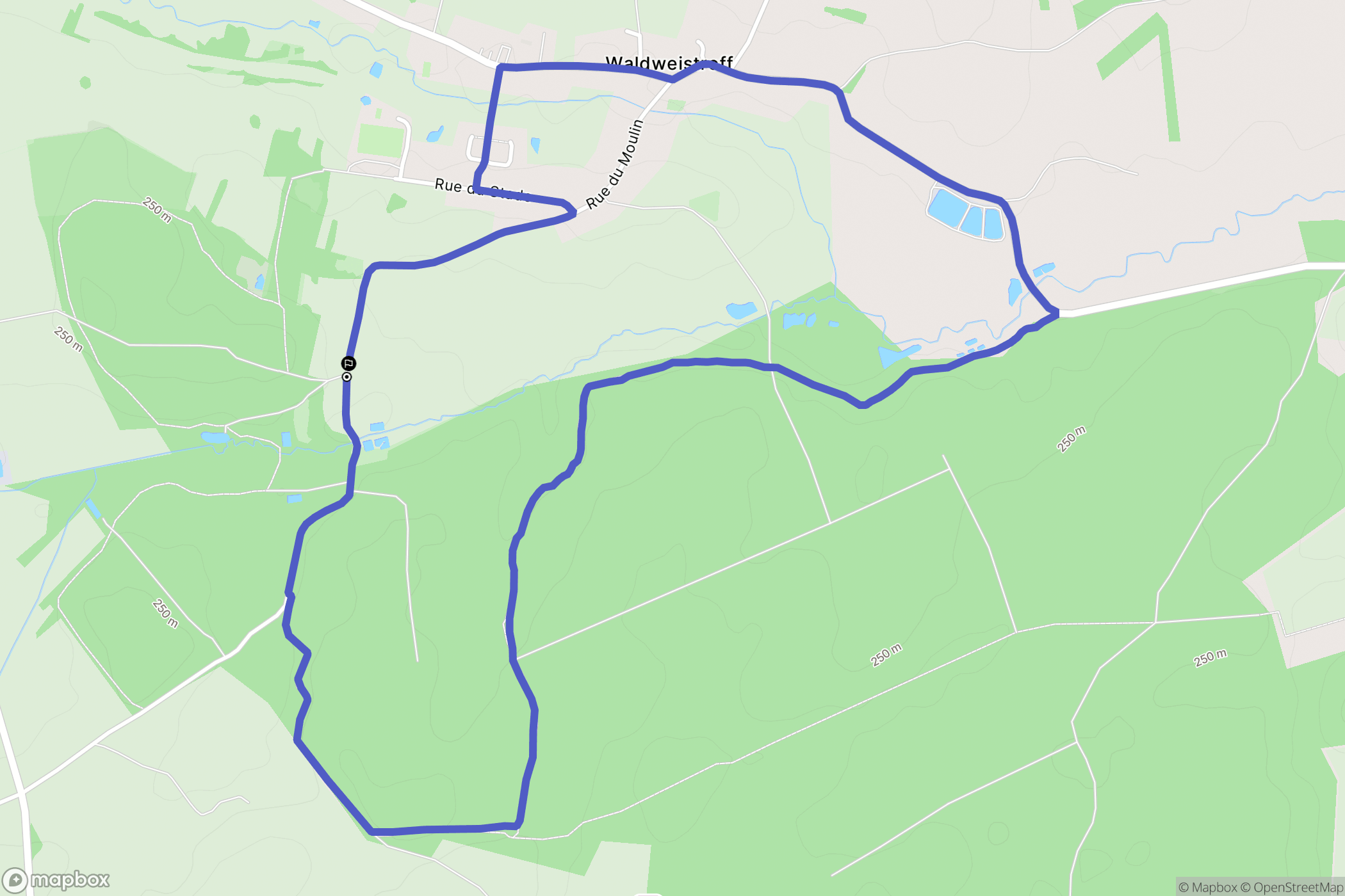 Waldweistroff : carte du parcours de randonnée - France