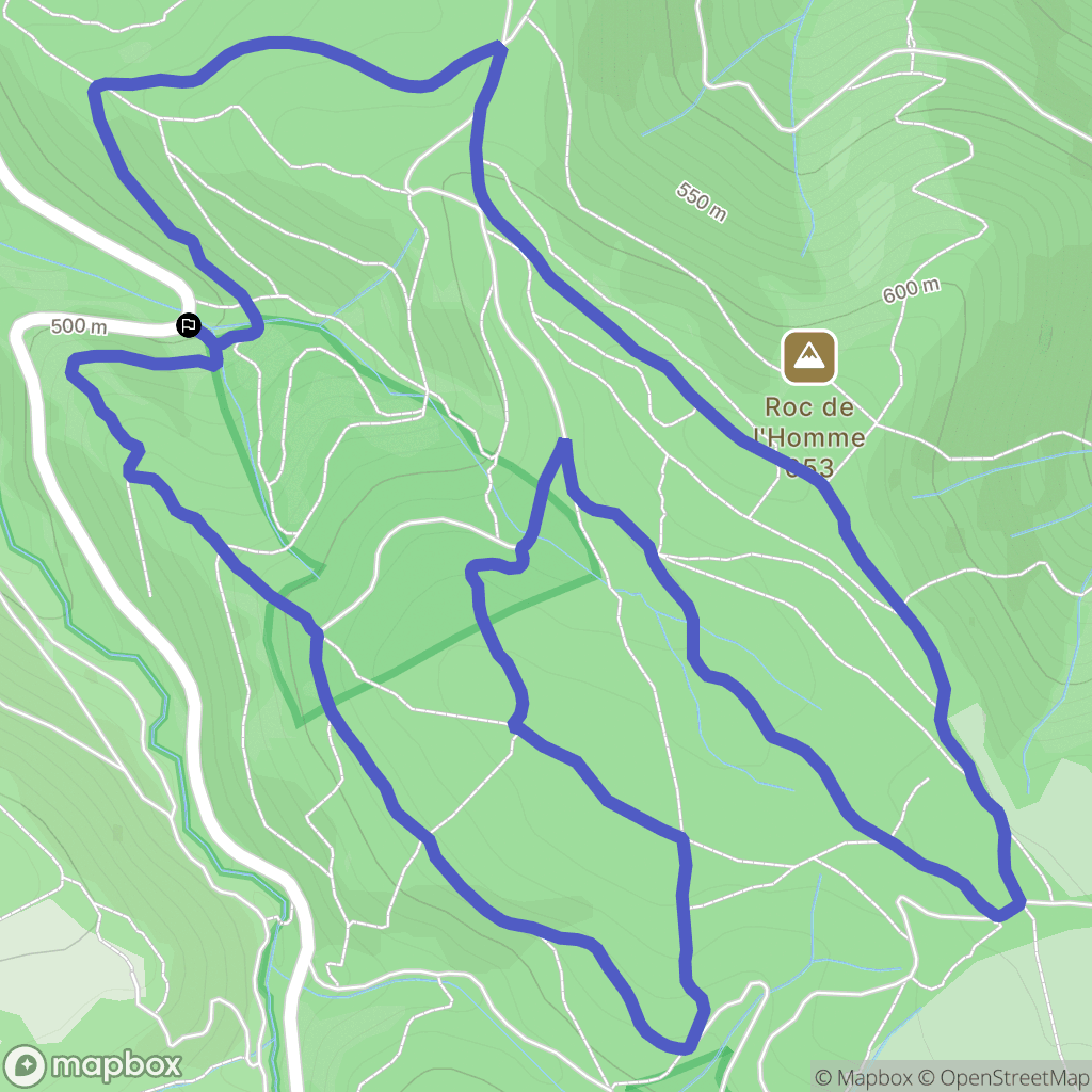 Les Cammazes : carte du parcours de randonnée - France