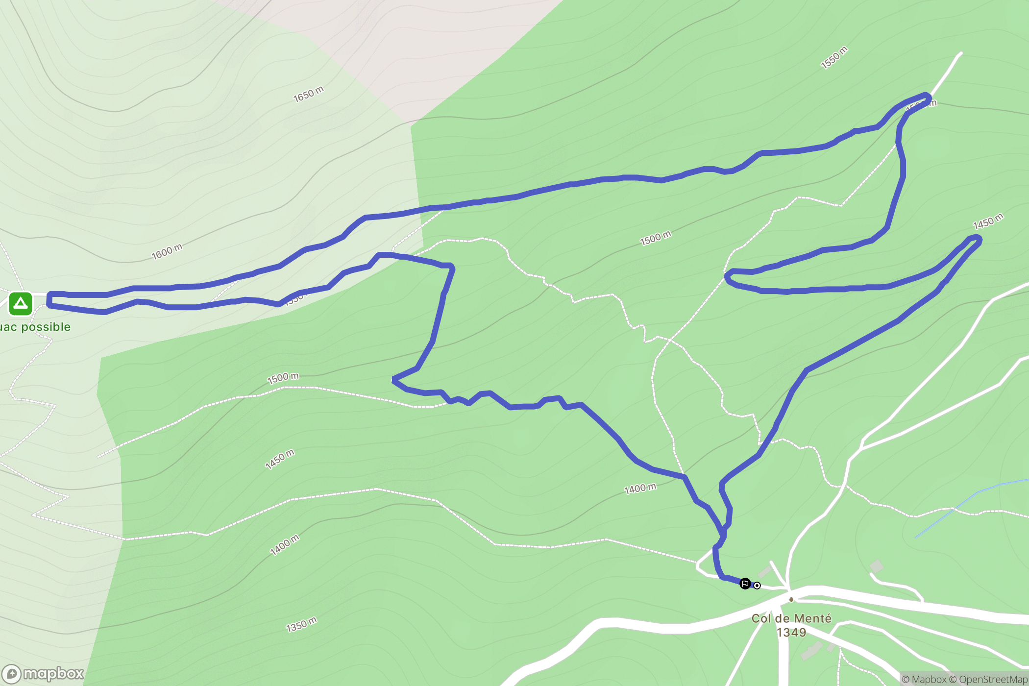 Boutx : carte du parcours de randonnée - France