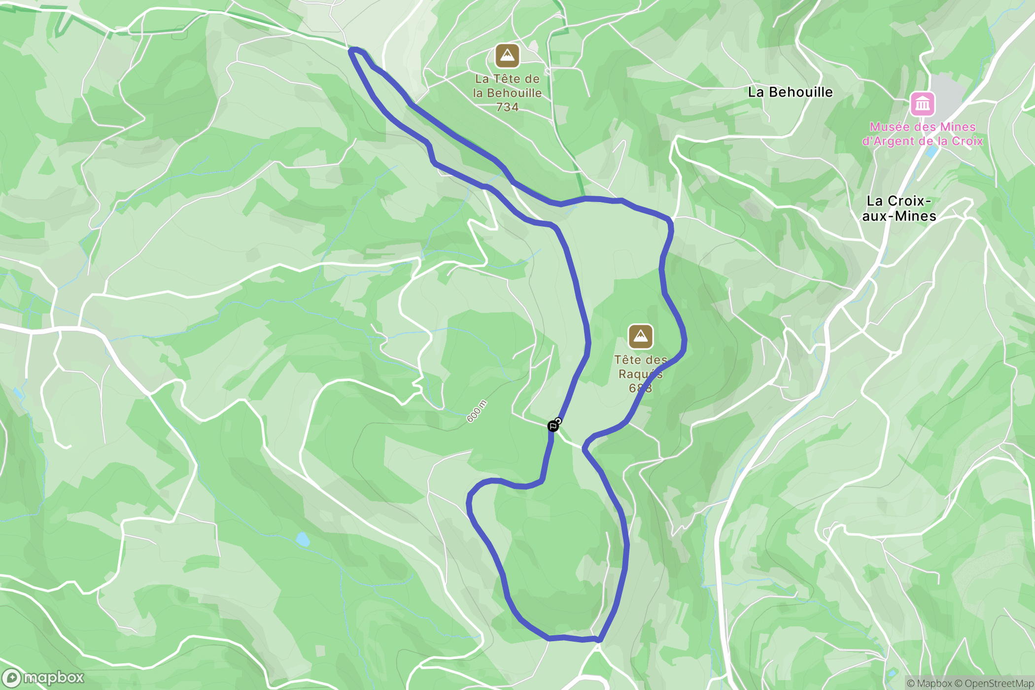 Mandray : carte du parcours de randonnée - France