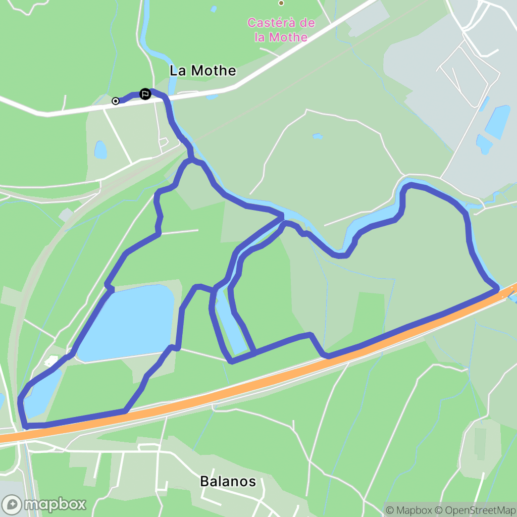 Le Teich : carte du parcours de randonnée - France