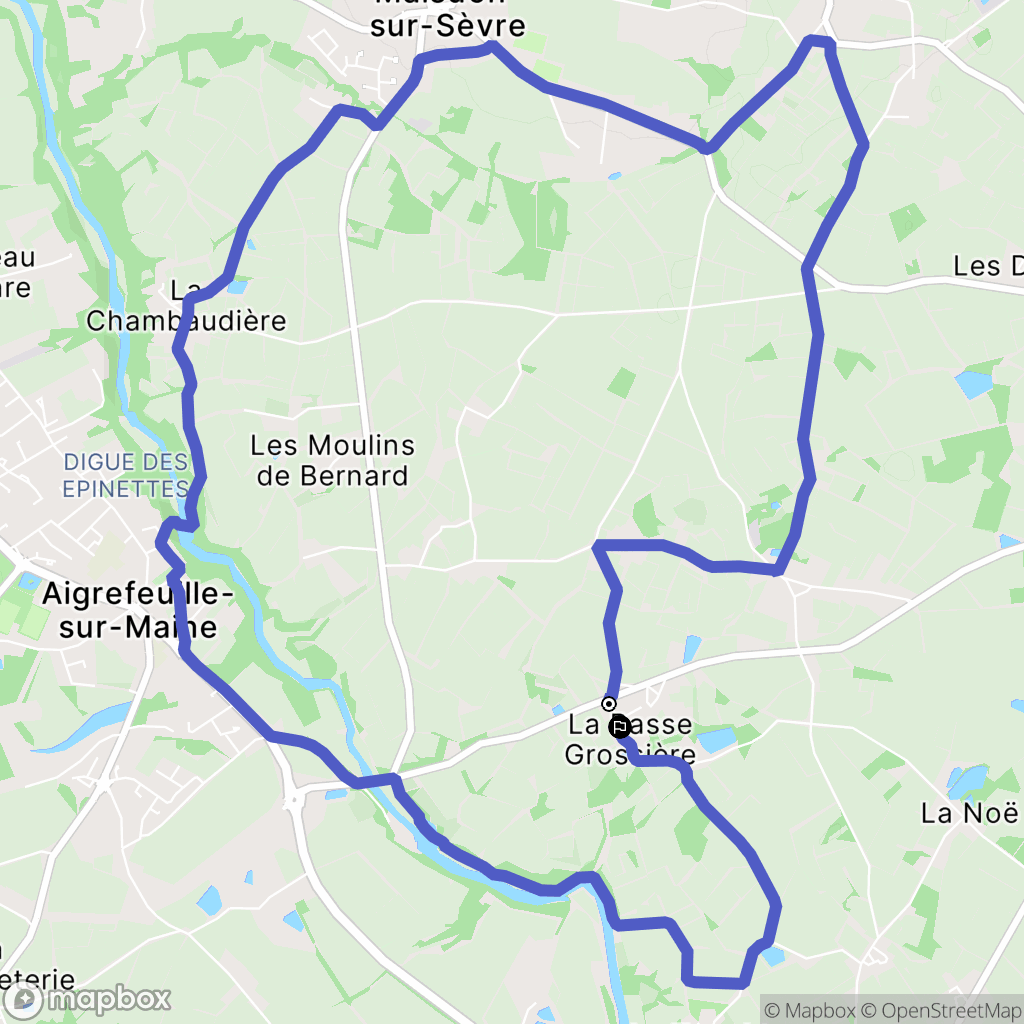 Saint-Lumine-de-Clisson : carte du parcours de randonnée - France