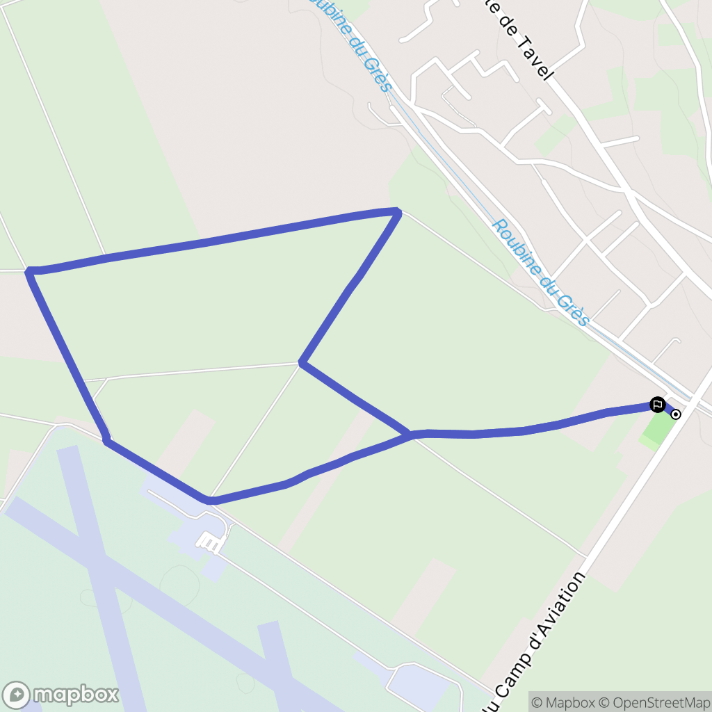 Pujaut : carte du parcours de randonnée - France