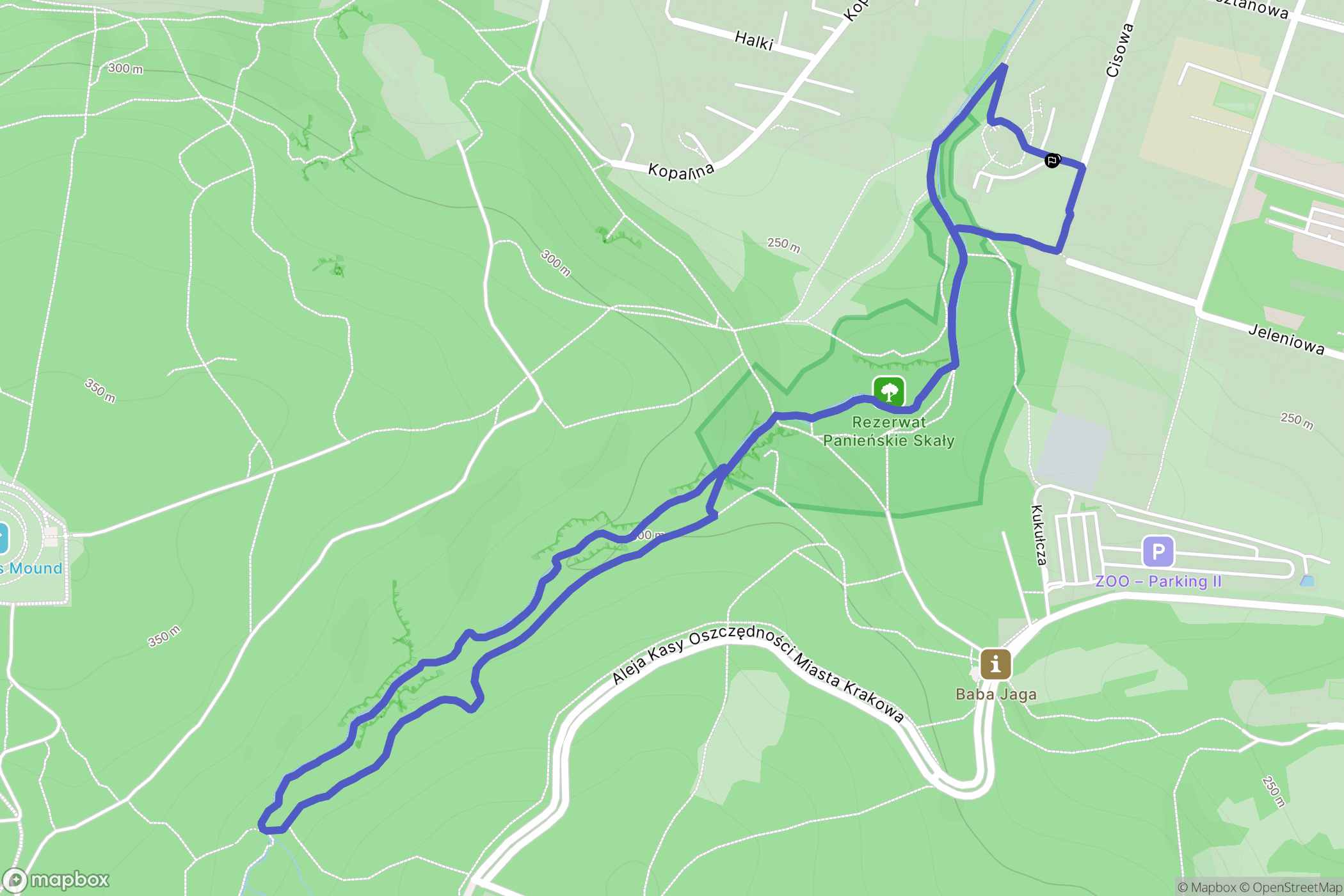 Kraków: mapa trasy - Poland
