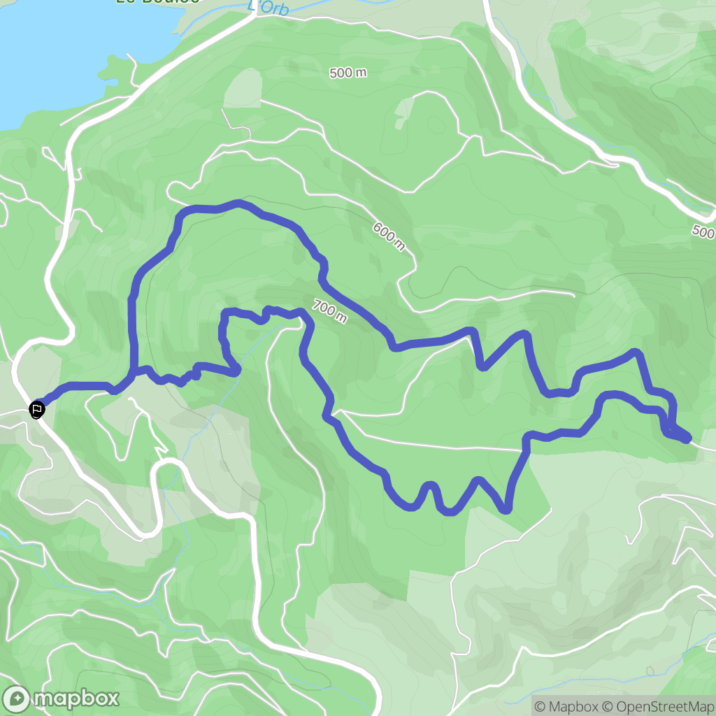 Avène : carte du parcours de randonnée - France