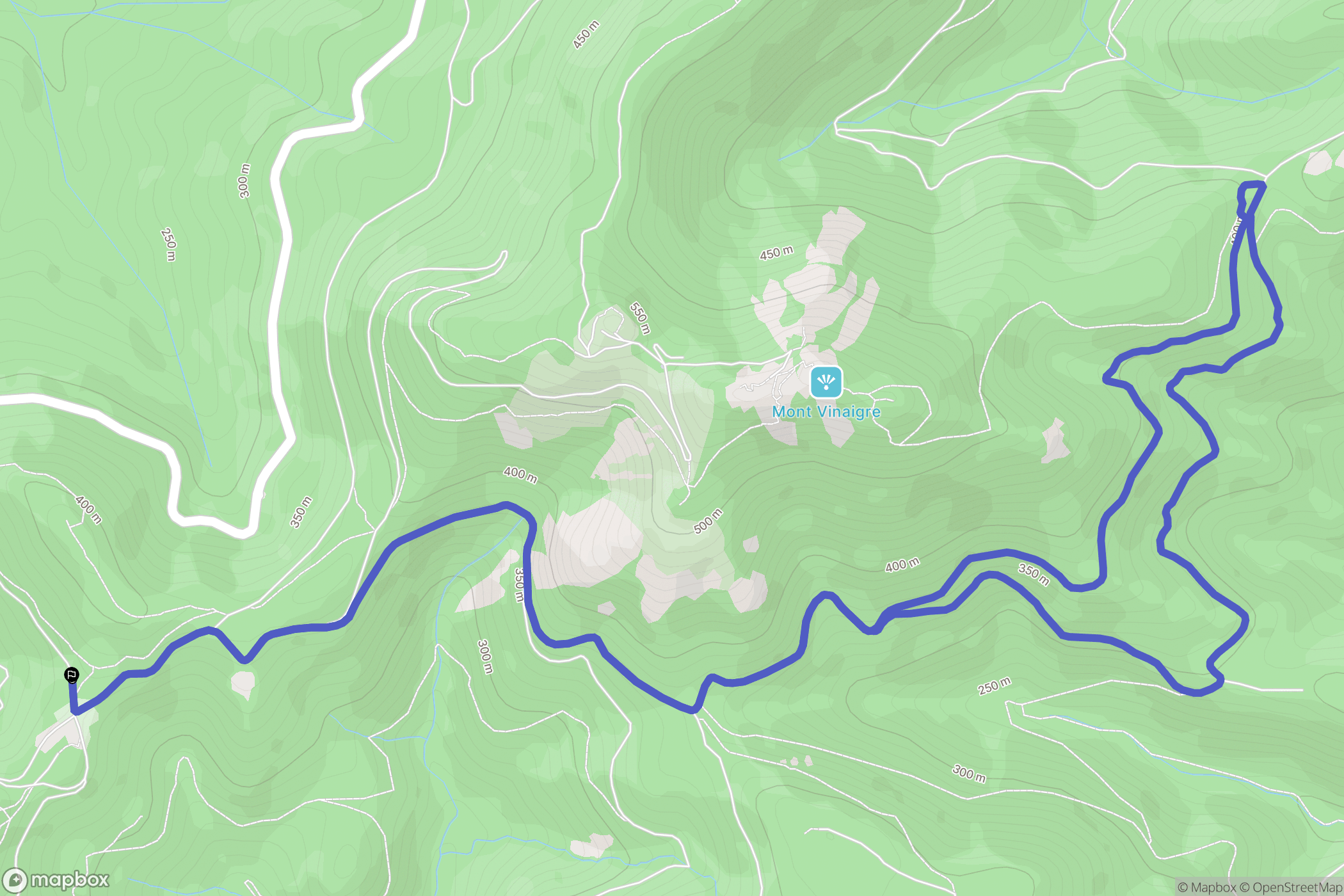Fréjus : carte du parcours de randonnée - France