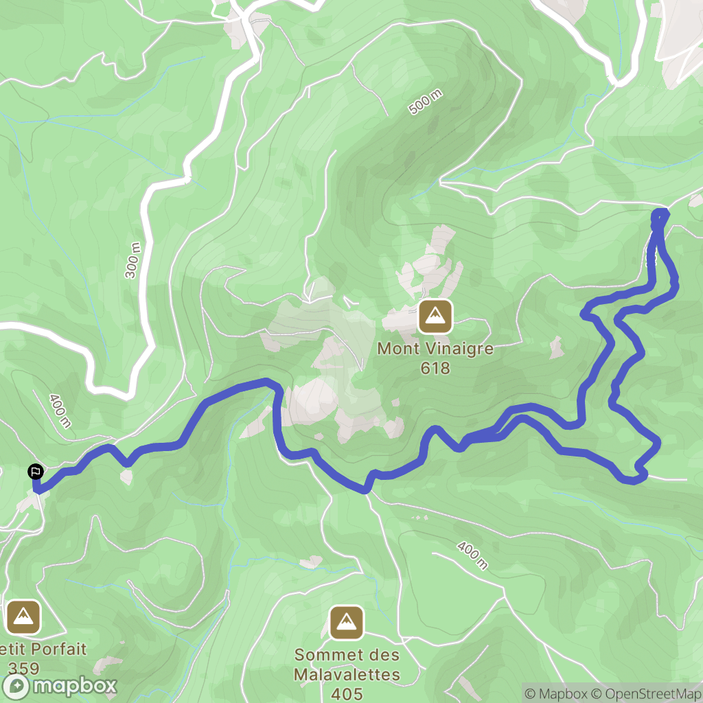 Fréjus : carte du parcours de randonnée - France