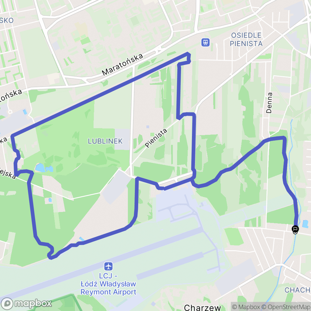 Łódź: mapa trasy - Poland