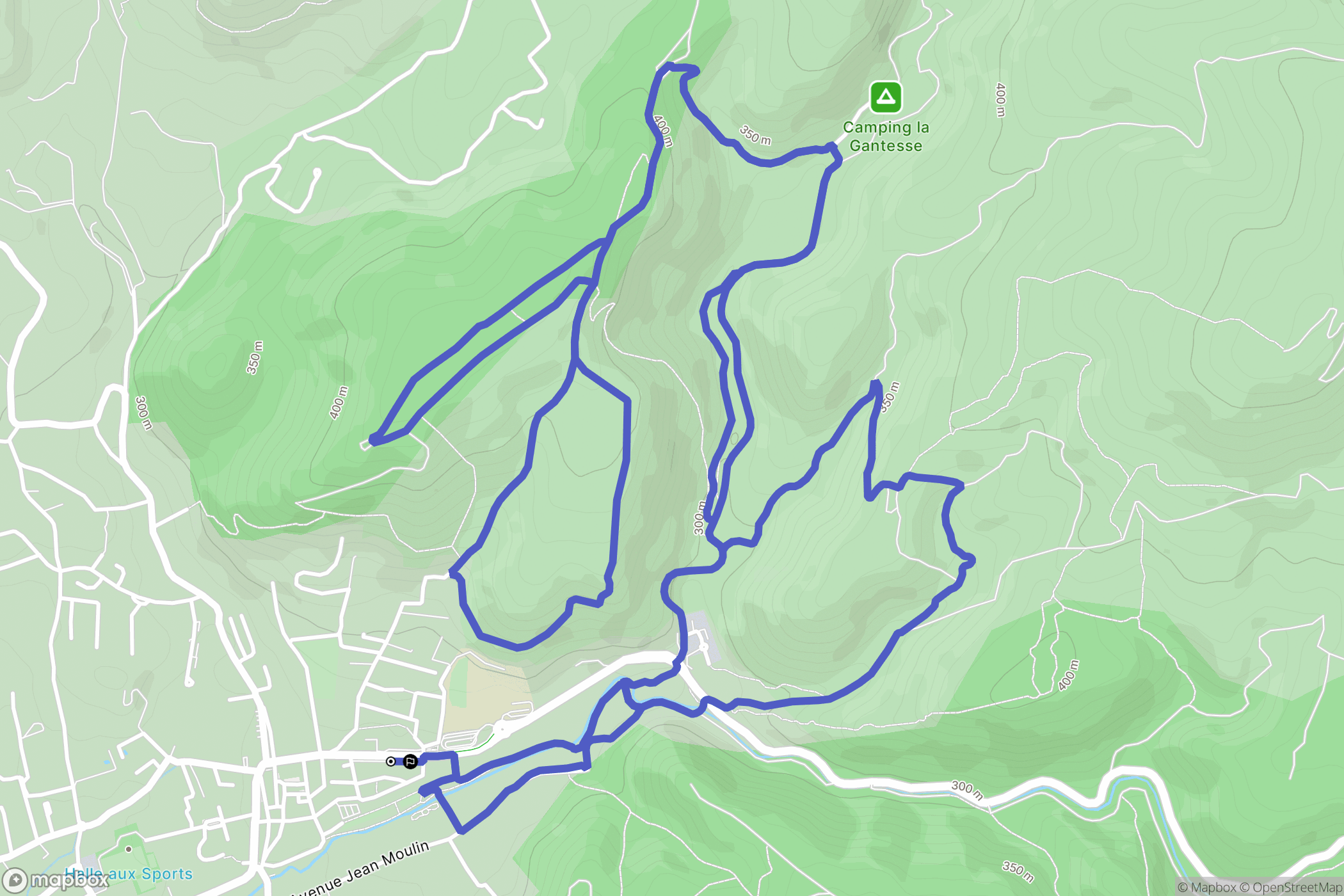 Saint-Zacharie : carte du parcours de randonnée - France