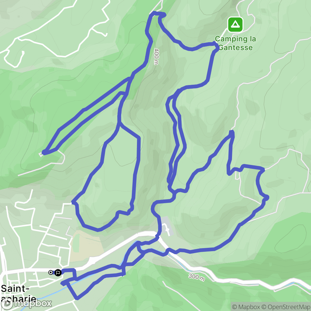 Saint-Zacharie : carte du parcours de randonnée - France