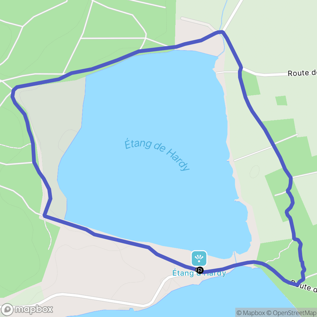 Soustons : carte du parcours de randonnée - France