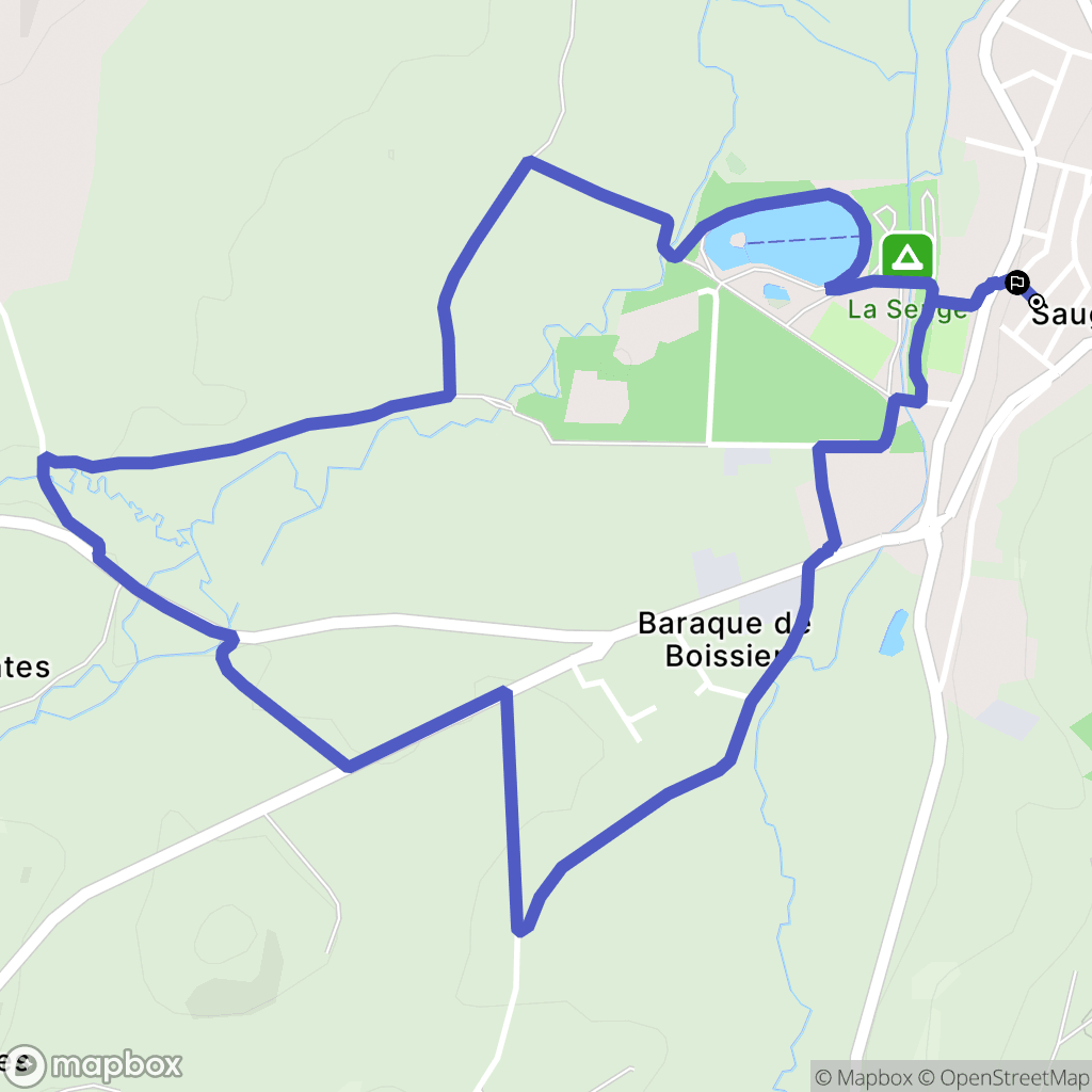 Saugues : carte du parcours de randonnée - France