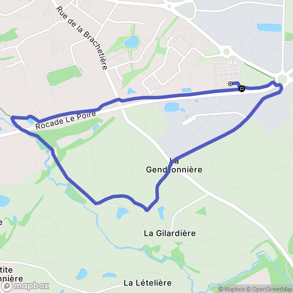 Le Poiré-sur-Vie : carte du parcours de randonnée - France