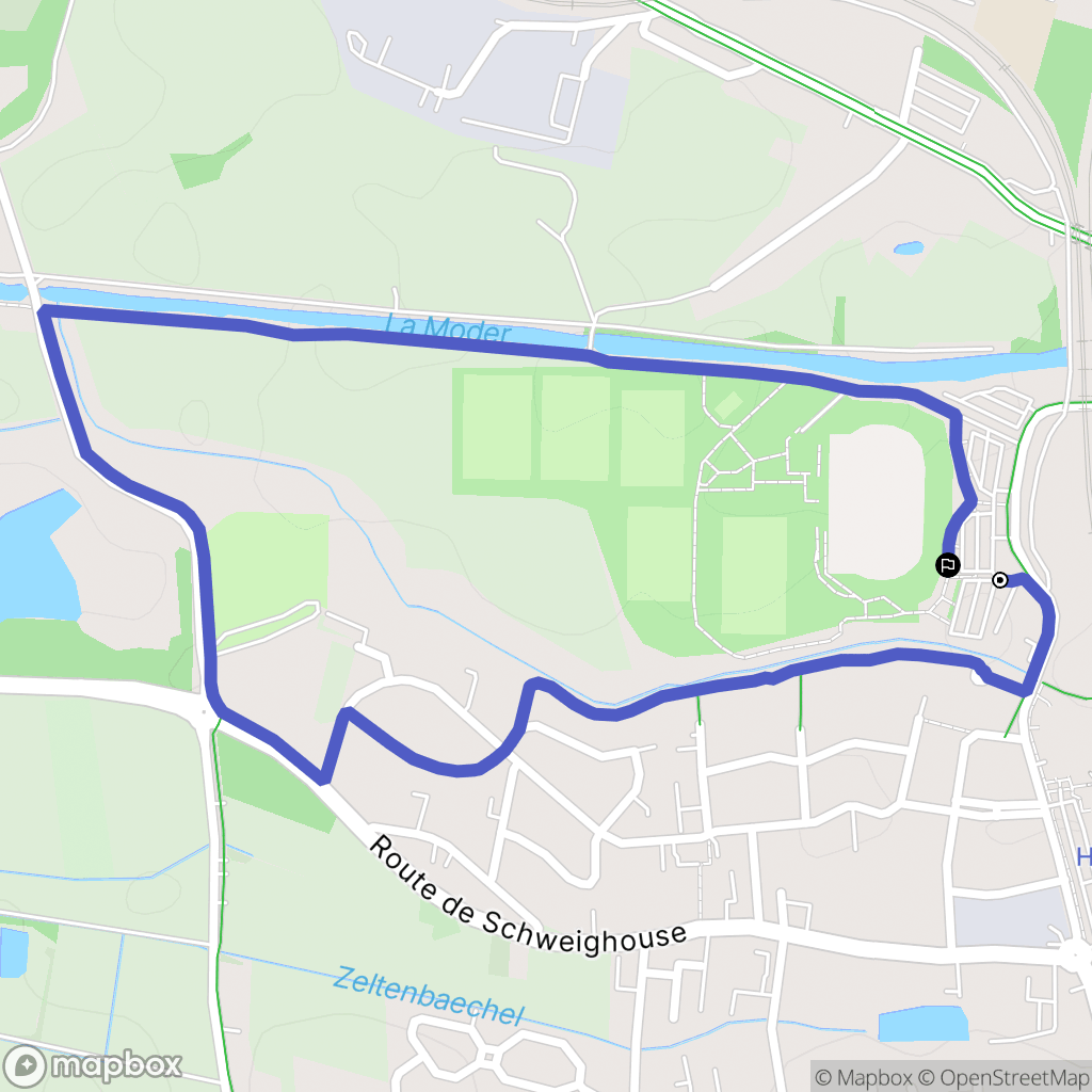 Haguenau : carte du parcours de randonnée - France