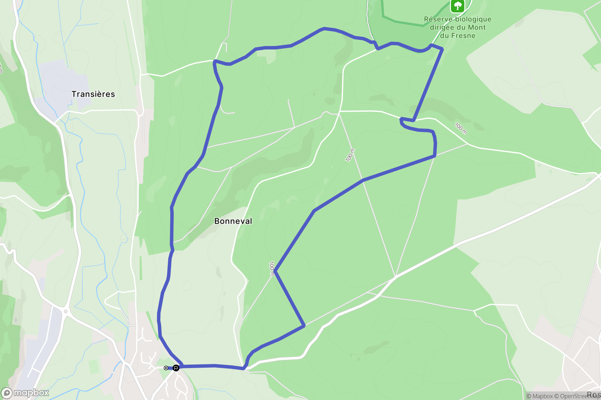 Charleval : carte du parcours de randonnée - France
