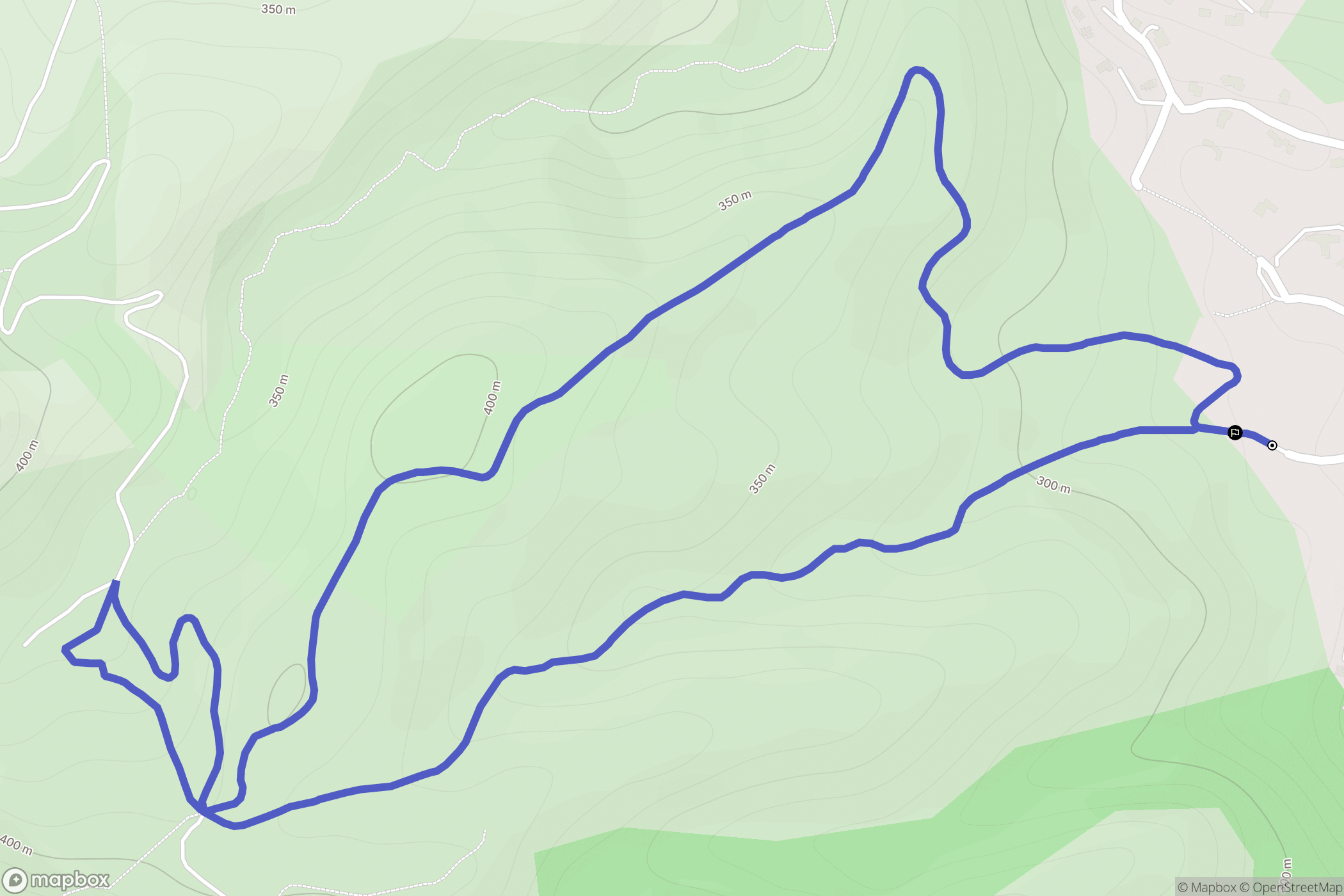 La Destrousse : carte du parcours de randonnée - France