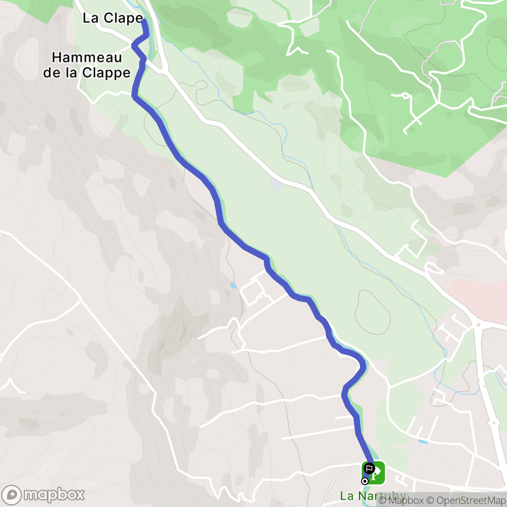 Draguignan : carte du parcours de randonnée - France