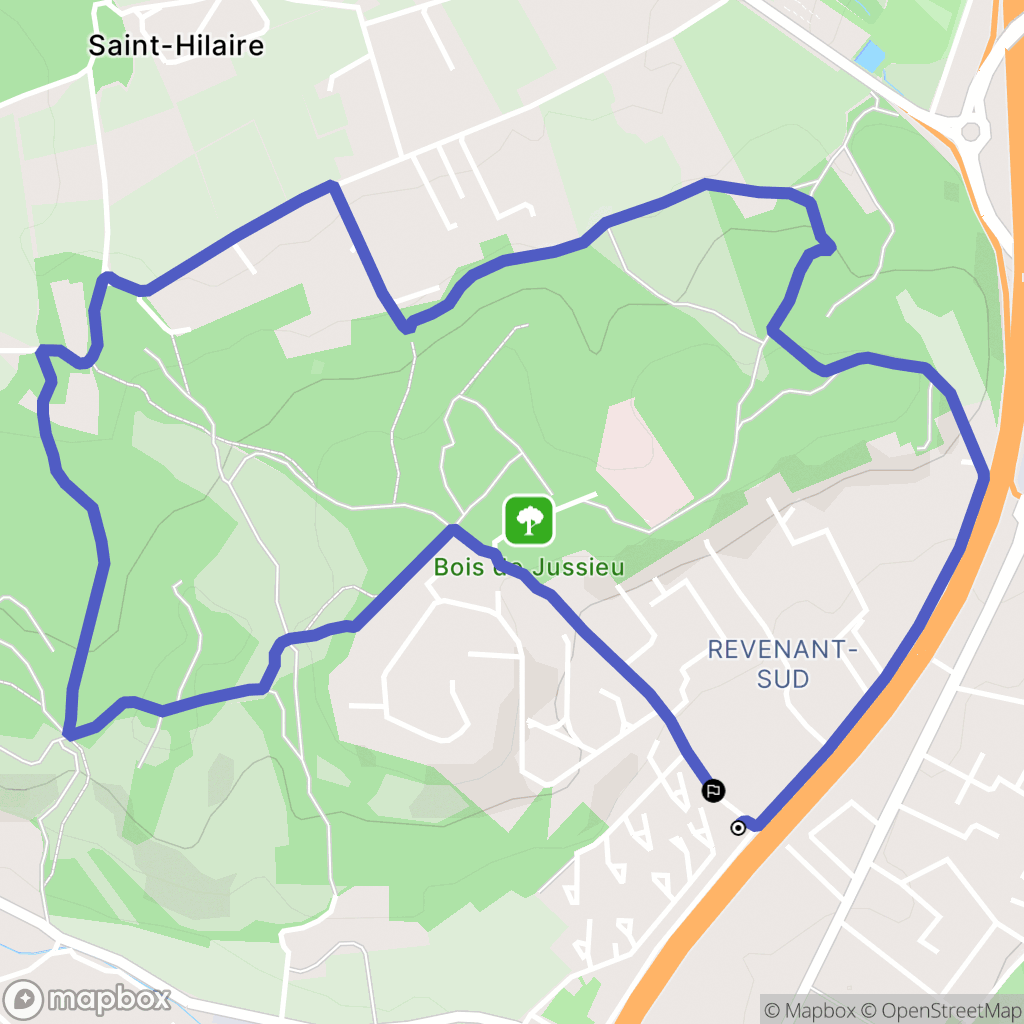 Bouc-Bel-Air : carte du parcours de randonnée - France