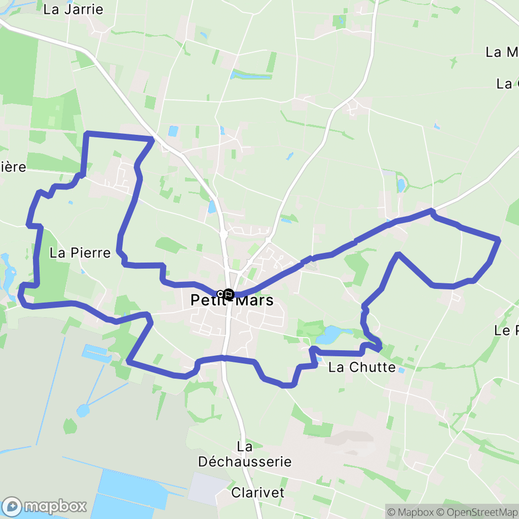 Petit-Mars : carte du parcours de randonnée - France