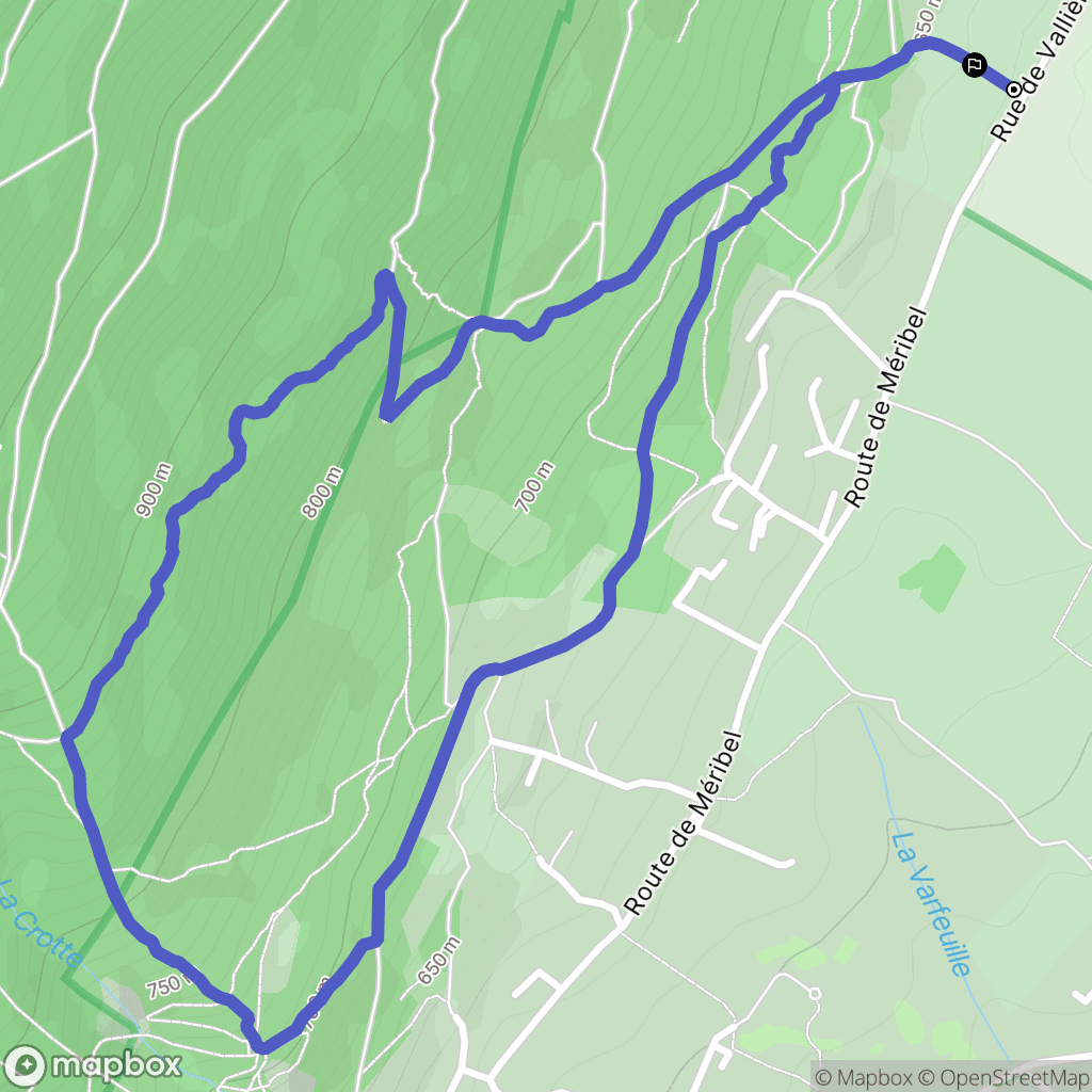 Gex : carte du parcours de randonnée - France