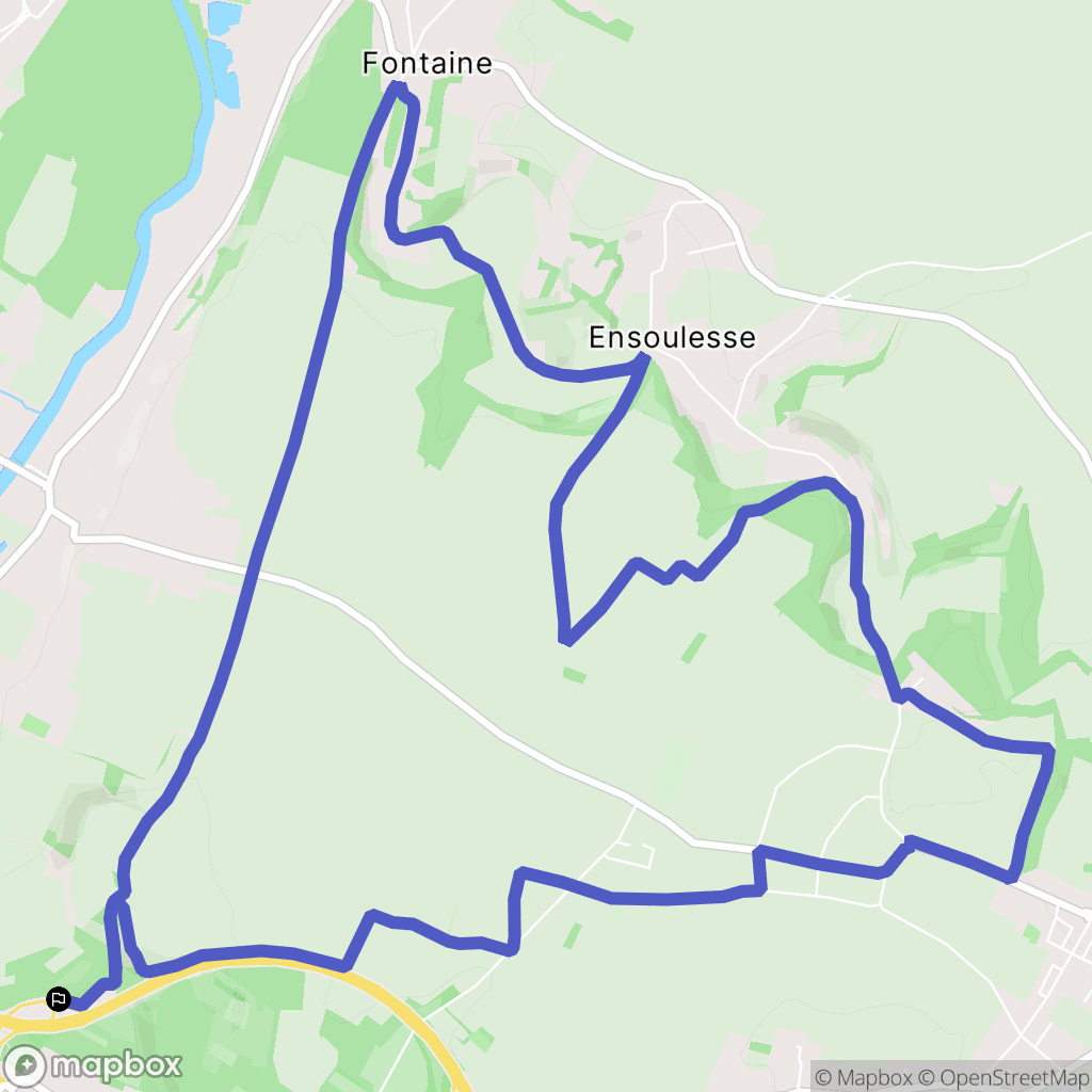 Buxerolles : carte du parcours de randonnée - France