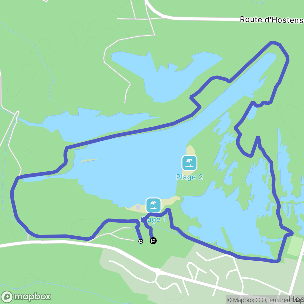 Hostens : carte du parcours de randonnée - France