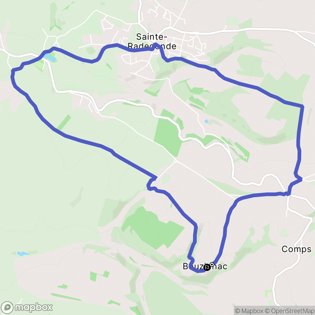 Sainte-Radegonde : carte du parcours de randonnée - France